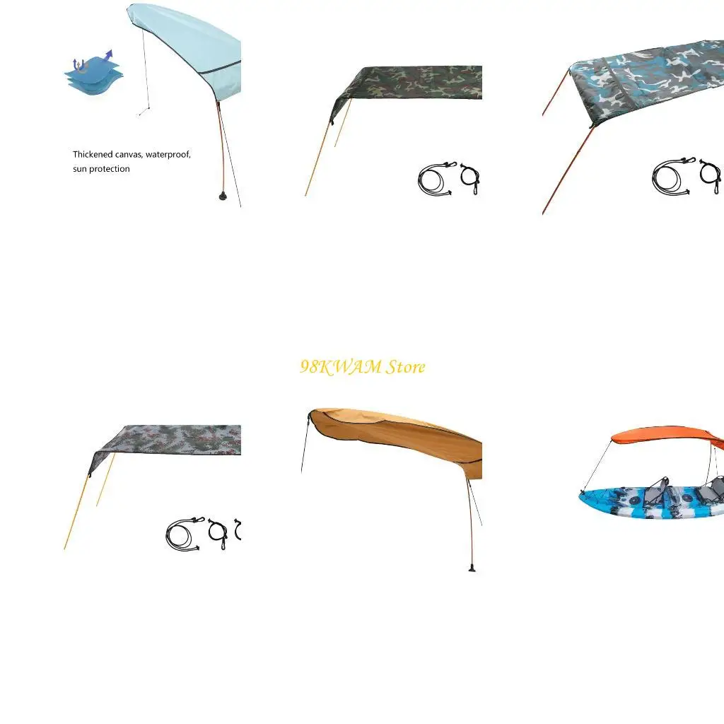 Fishing Boat Sun Shade Panel with Fabric Cover Easy to Carry for Day Use Time 68UF