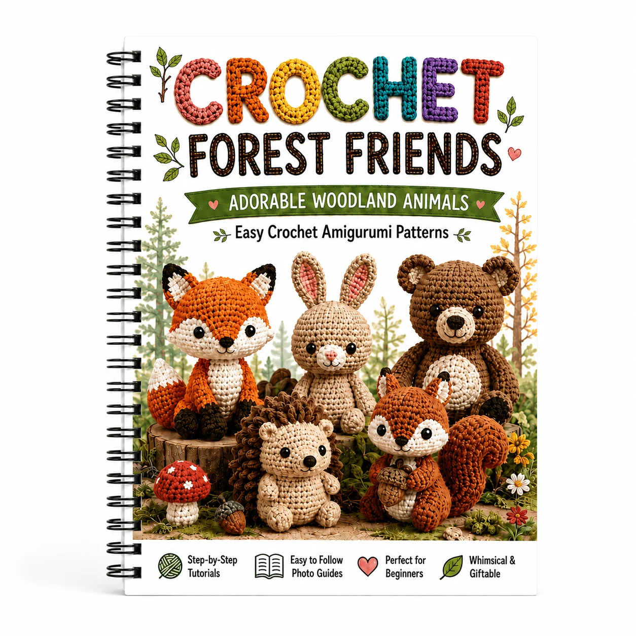 Crochet Forest Friends: Easy Patterns for Beginners, Adorable Woodland Animals with Step-by-Step Tutorials & Photo Guides