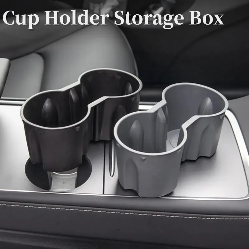 

Cup Holder Storage Box For Tesla Model 3 Model Y 2021 2023 Water Console Cup Holder Storage Box Car Interior Supplie