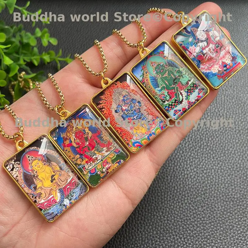Tibet Nepal Buddhism supply Empowering black white red green yellow Jambhala Wealth amulet lucky talisman buddhist Temple Abbot