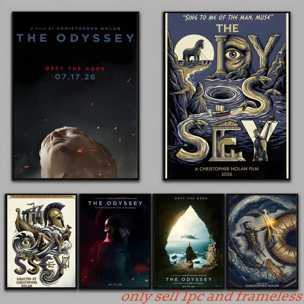 Epic Action Movie T-The Odyssey Poster Painting Prints Wall Art Picture Film Room Home Bar Cafe Decor Home  Mural