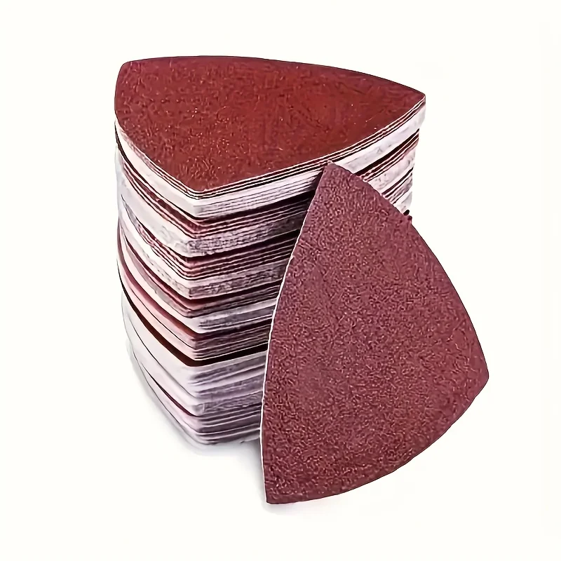 10/20/30/50 Sheets 80mm Triangle Hook and Loop Sandpaper Multi-grit Sand Mat for 3-1/8 Inch Swinging Multi-tools