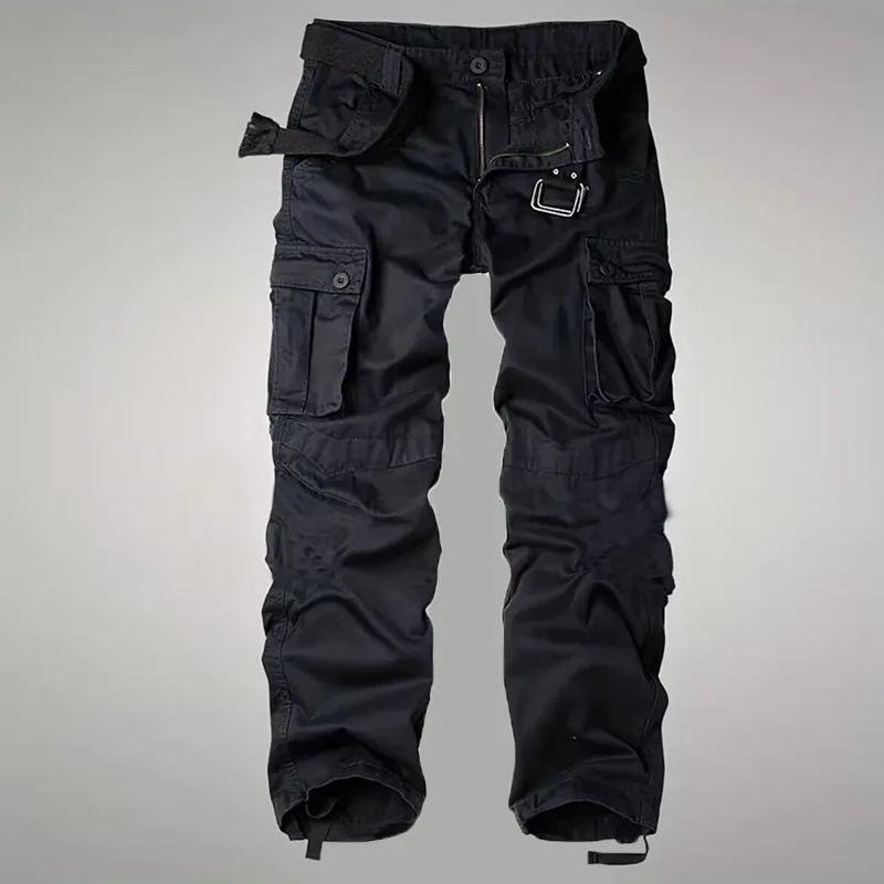 3D Pocket Cargo Pants For Men Multi Pocket Outdoor Straight Jogging Tactical Pants Male Wear-Resistant Overalls Streetwear