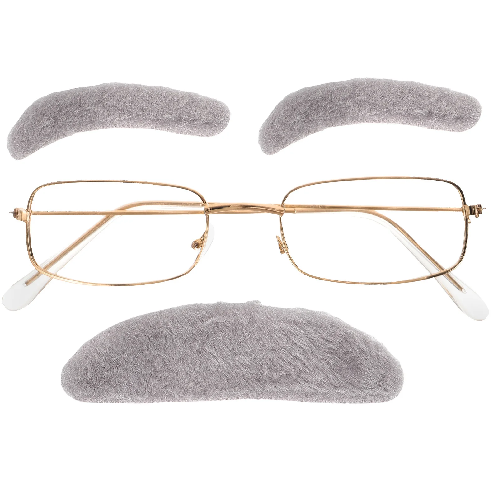 1Set Oude Man Baard Wenkbrauwen Bril Nep Snor Kit Realistische Opa Kostuum Party Props Cosplay Accessoires