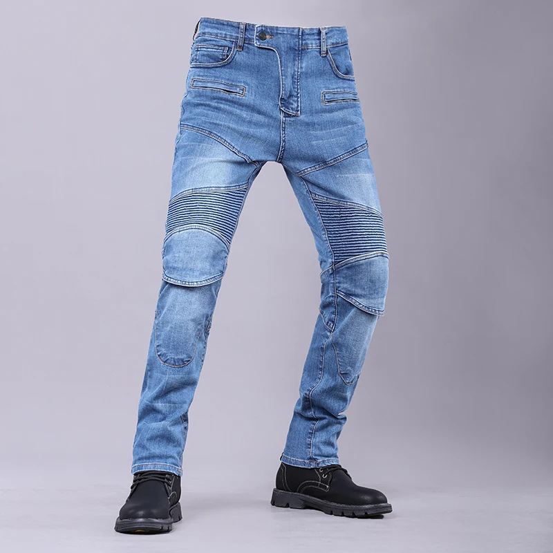 Pantalones vaqueros para motocicleta para las cuatro estaciones, conducción al aire libre, Touring, resistentes a caídas, pantalones todoterreno
