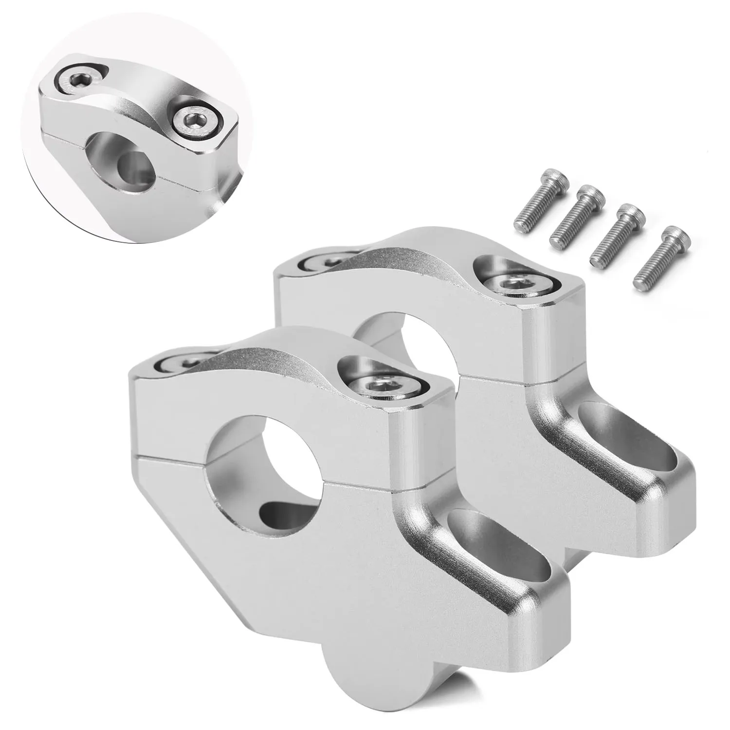 Motorcycle 22mm Handle Bar Mount Risers Offset Extend Raised Accessories For Suzuki DR-Z400 Z400E Z400S Z400SM