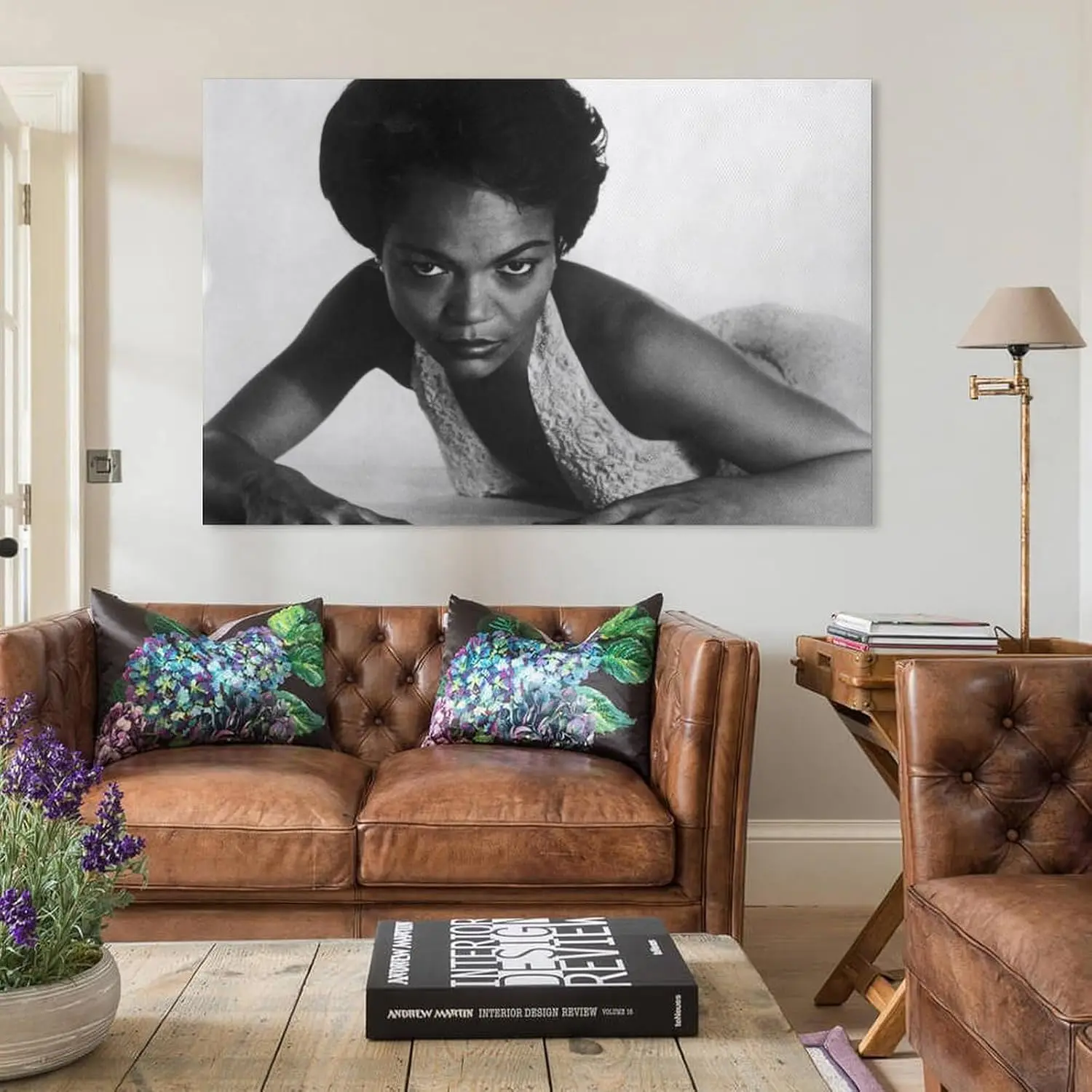 ملصق مطبوع عتيق باللونين الأبيض والأسود من Eartha Kitt (22) ملصق فني جداري من القماش لتزيين غرفة النوم والمنزل الحديث Pr