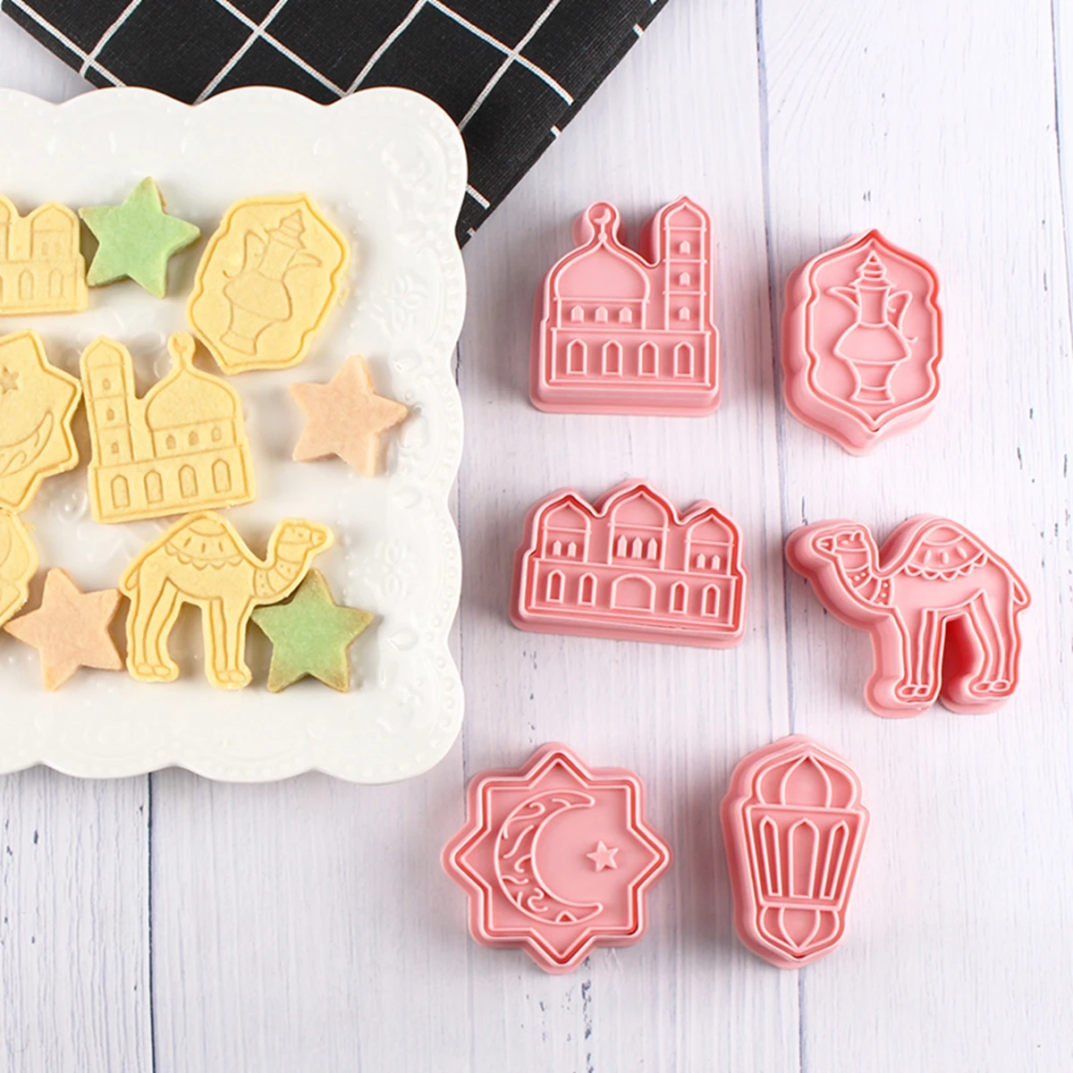 

EID Mubarak Biscuit Mold Cookie Cutter 2025 Ramadan Decoration for Home Islamic Muslim Party Decor Eid Al Adha Ramadan Kareem