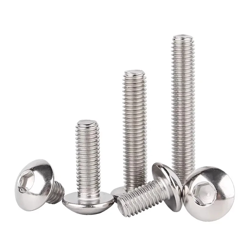 

M2-M5 304 Stainless Steel Big Round Button Head Hex Socket Screws Truss Head