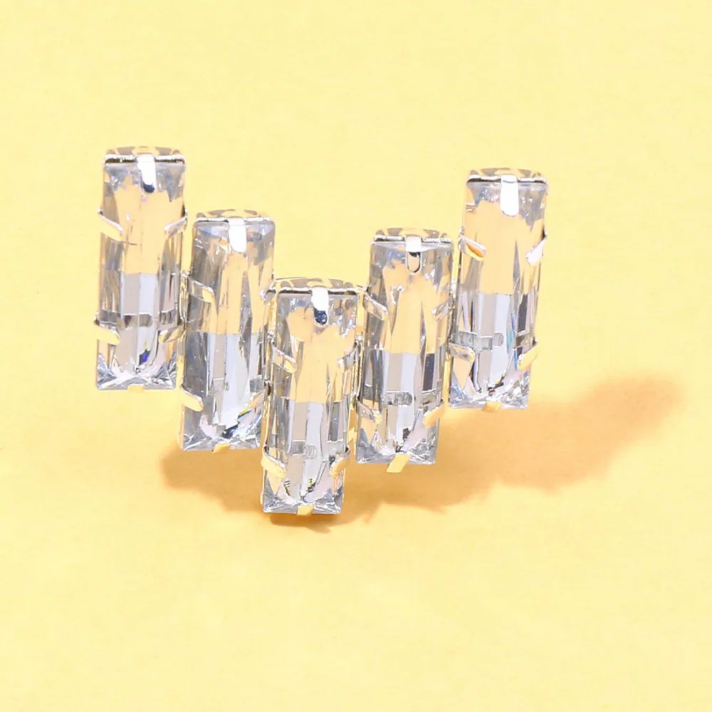 Fashion Rhinestone Square Open Rings Finger Decoration for Women Statement Adjustable Geometric Crystal Ring Party Jewelry Gift