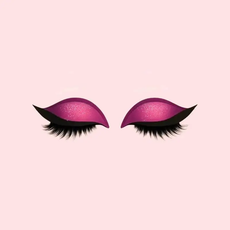 1 Pair Lazy Eye Shadow Eyelash Patch Eyeshadow Eyelashes Makeup Stickers Eyelid Line Sticker Reusable With False Lashes Shadow