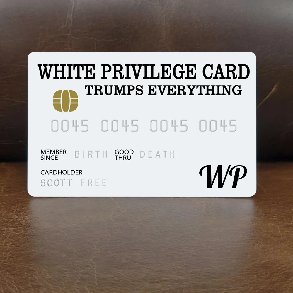 Success Collectable White Privilege Card Credit Card Trumps Everything Official Race Card Novelty Wallet Size Collection Gift