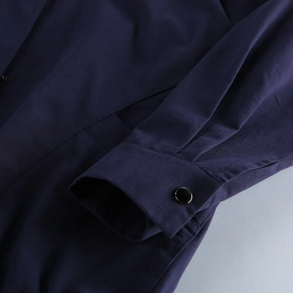 Turn Collar Women Cargo Jacket Relaxed Fit Autumn Winter Ladies Outer Coat Simple Style Cotton Material Loose Blouse Coat
