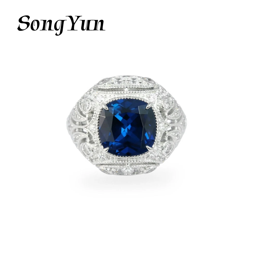 

SongYun Jewelry 925 Sterling Silver Ring 5A CZ Gemstones Luxury HCD Gemstones Jewel 925 Sterling Silver Ring Accessories