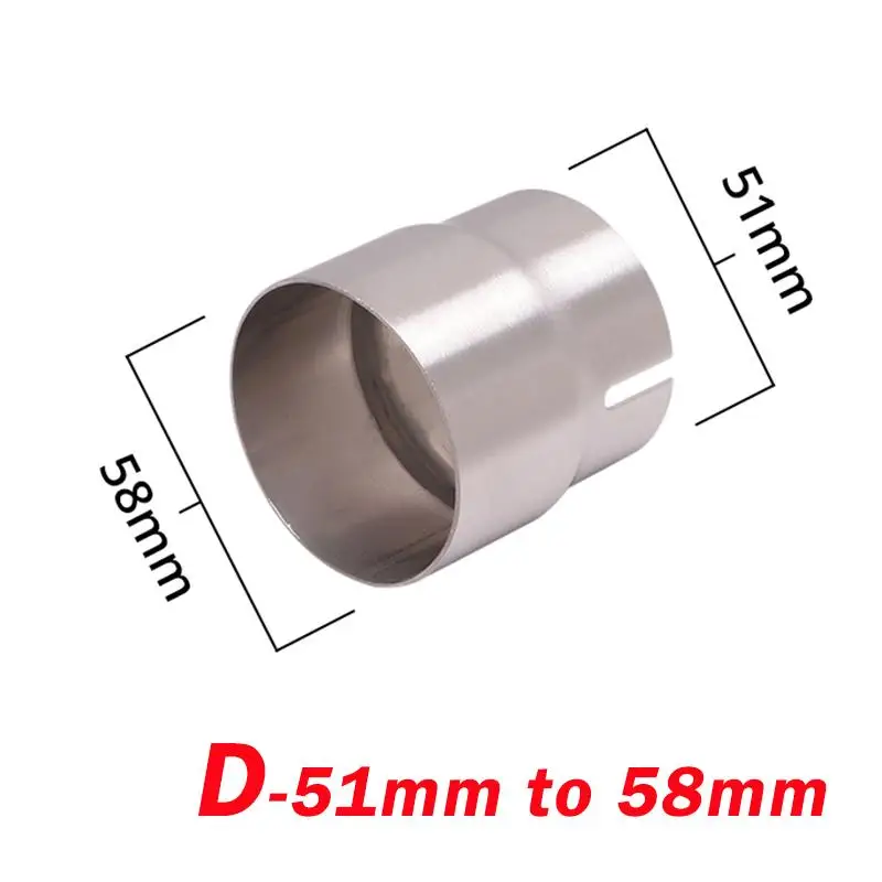 51mm do 52 54 56 58 62 64MM adaptery wydechowe uniwersalne tłumik motocyklowy złącze rury konwersji stali nierdzewnej