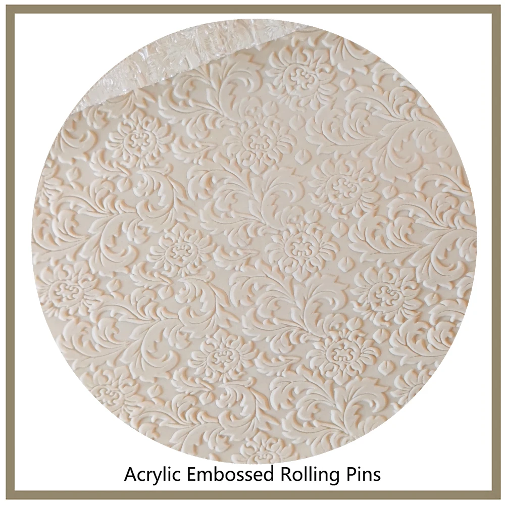 Tools Transfer The Design Onto Rolled-out Pastry Cookie Dough Pies Crust Or Clay For Art ProjectsTransparent Acrylic Rolling Pin