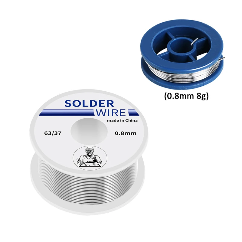 Fio de solda com Rosin Core, Soldagem Tin Lead Roll, Melt Roll, não Clean, Flux 2,0%, 50g, 1.0mm, 0.8mm