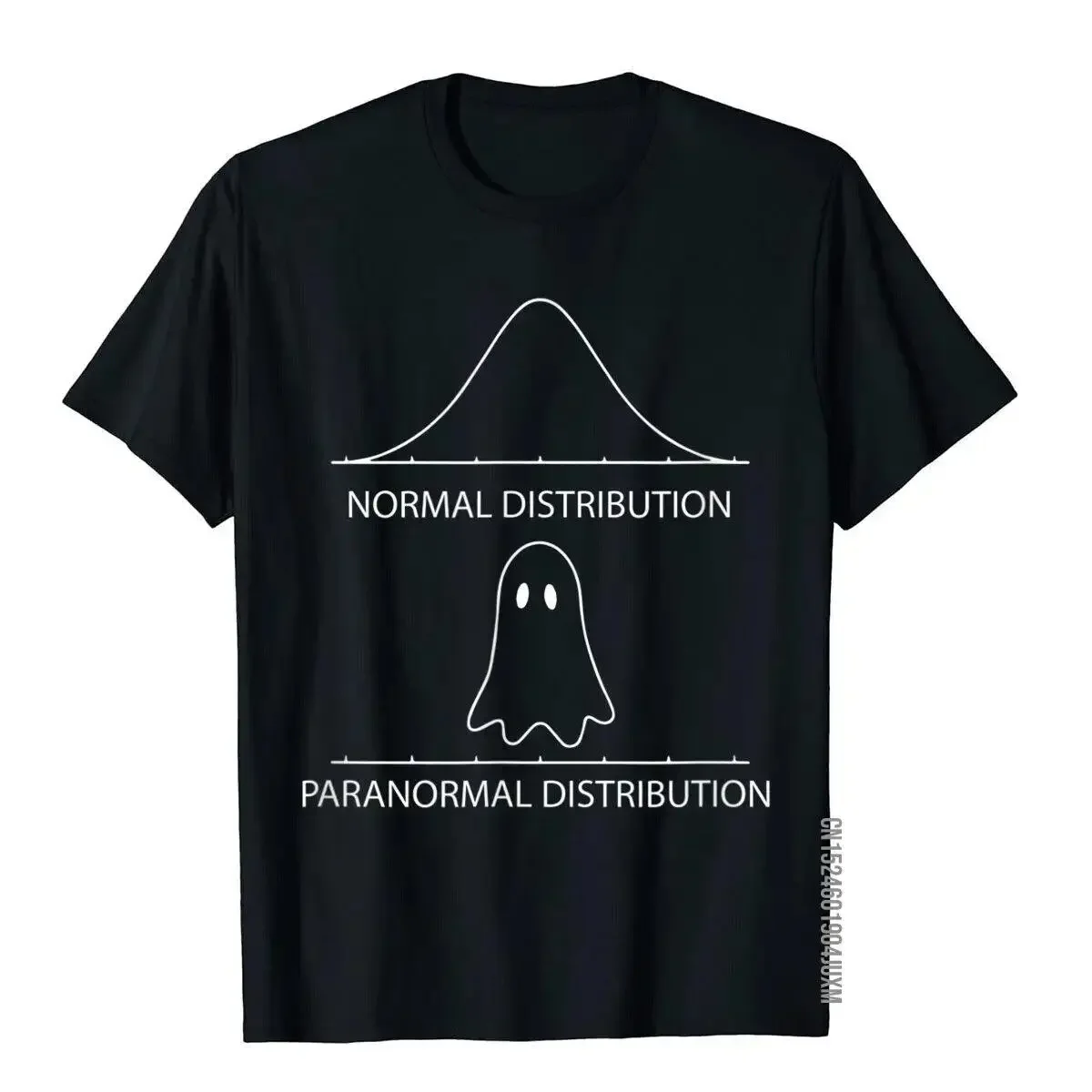 New Math Statistics Normal Distribution Paranormal Distribution T-Shirt Tops Tee