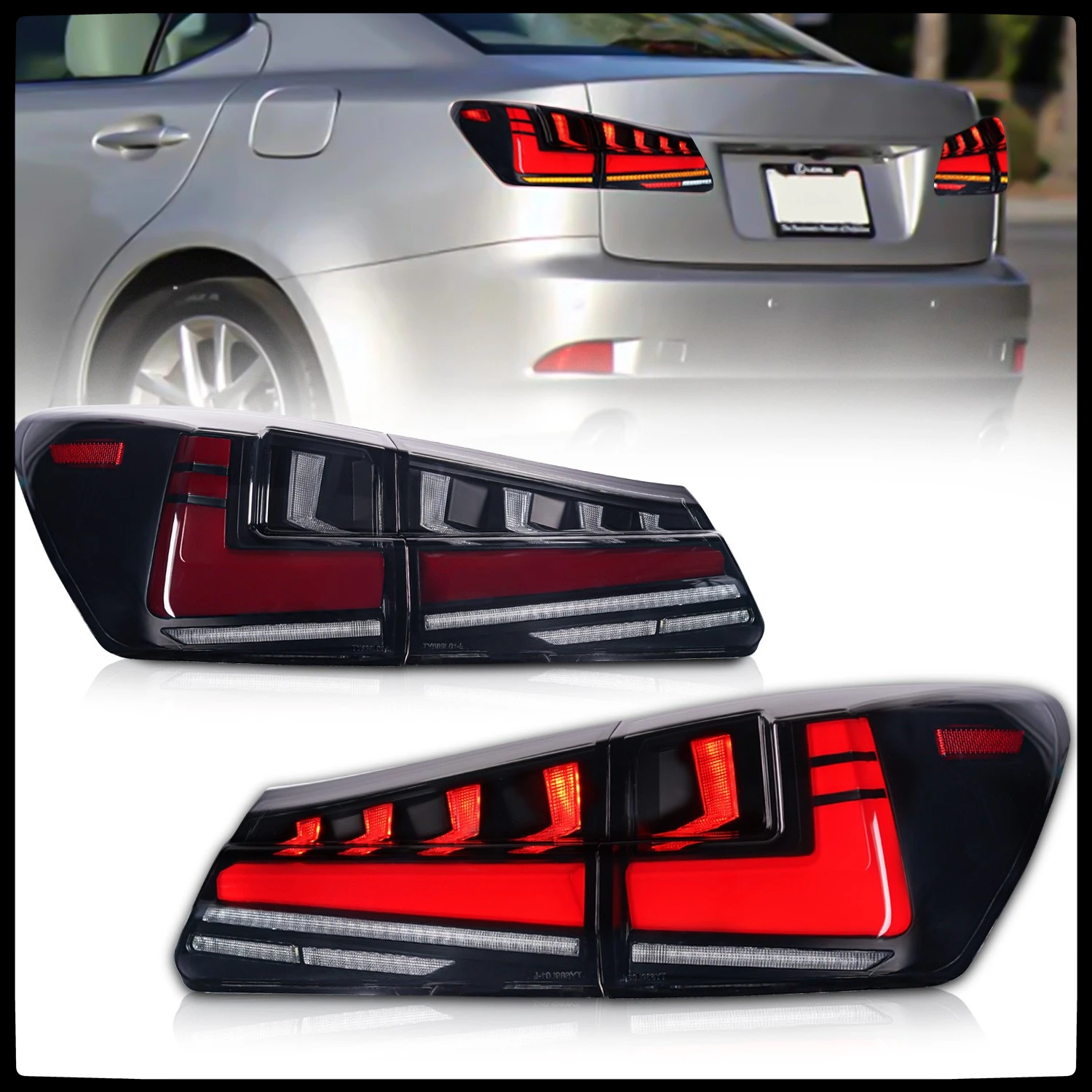 

Светодиодный задний фонарь в сборе для Lexus IS250 IS300 2006-2012 гг., модифицированный задний фонарь, светодиодный ходовой фонарь, указатель поворота, стоп-сигнал