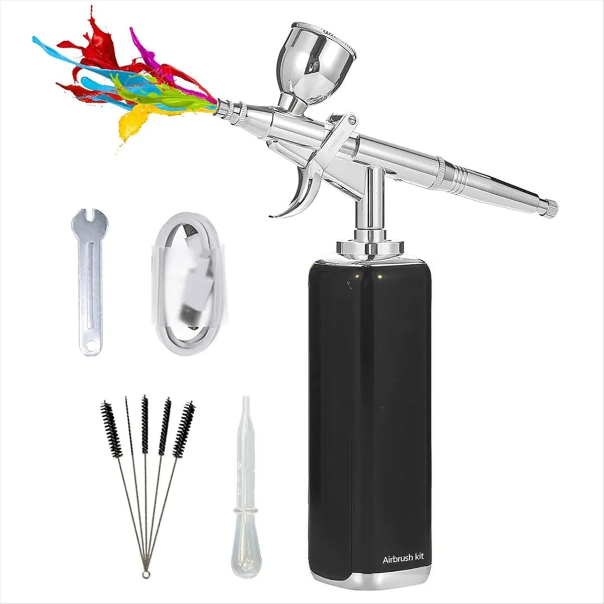 Budget-Friendly-Airbrush Set Cordless Airbrush Kit with Compressor, Airbrush Cake Decoration High Airflow Miniature Painting Too