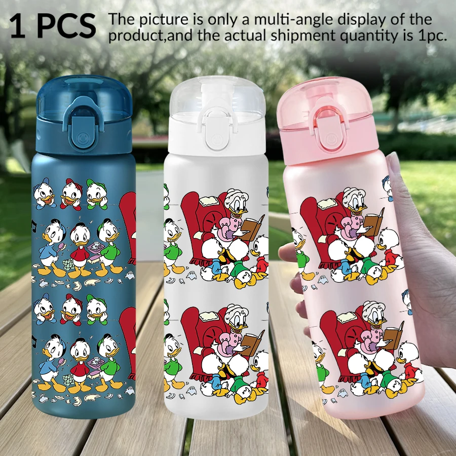 1 szt. Disney, Kaczor Donald, wzór, plastikowa butelka na wodę 770 ml, bidon sportowy na zewnątrz, prezent urodzinowy/powrót do szkoły