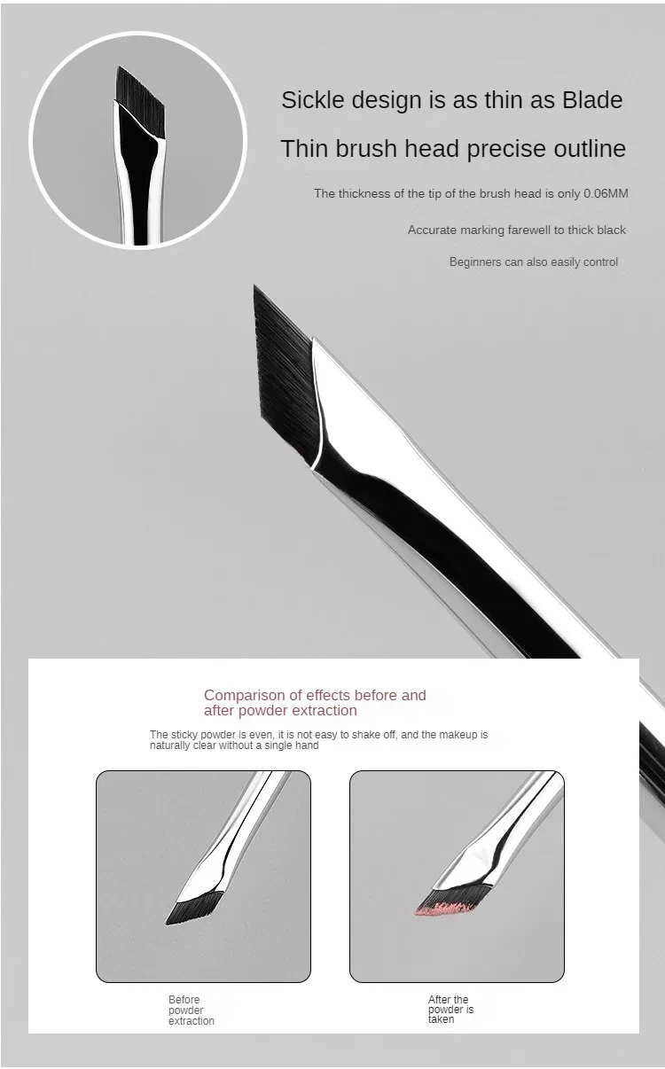 Upgrade Blade Eyeliner-Pinsel, ultradünn, feiner Winkel, flacher Augenbrauenpinsel, Liner Brow Place, Make-up-Pinsel, präziser Detailpinsel – Detail 5