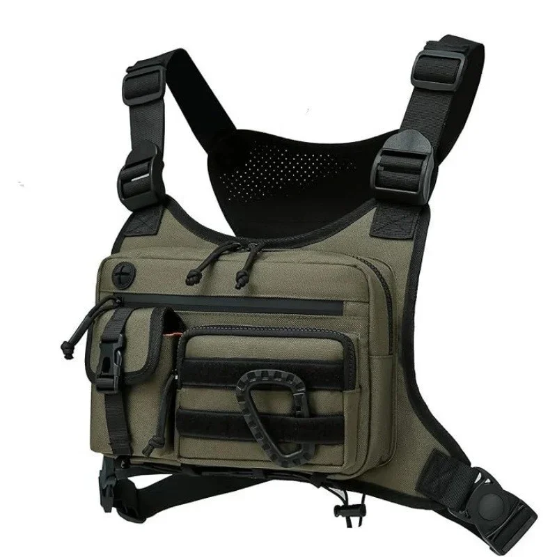 Cycling Hiking Men’s Tactical Chest Bag Outdoor Sports Vest Backpack Multi-Functional Tactical Pack Training Military Style Gear