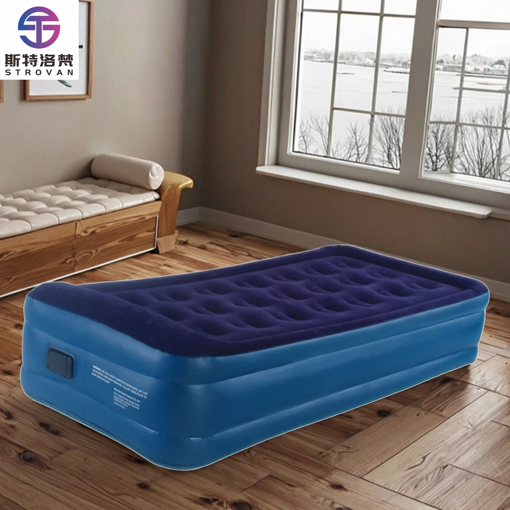 

STLF WJW Ultra-Thick Inflatable Air Mattress Foldable PVC for Bedroom Outdoor Camping Modern Reinforced Ground Sleeping Pad Home