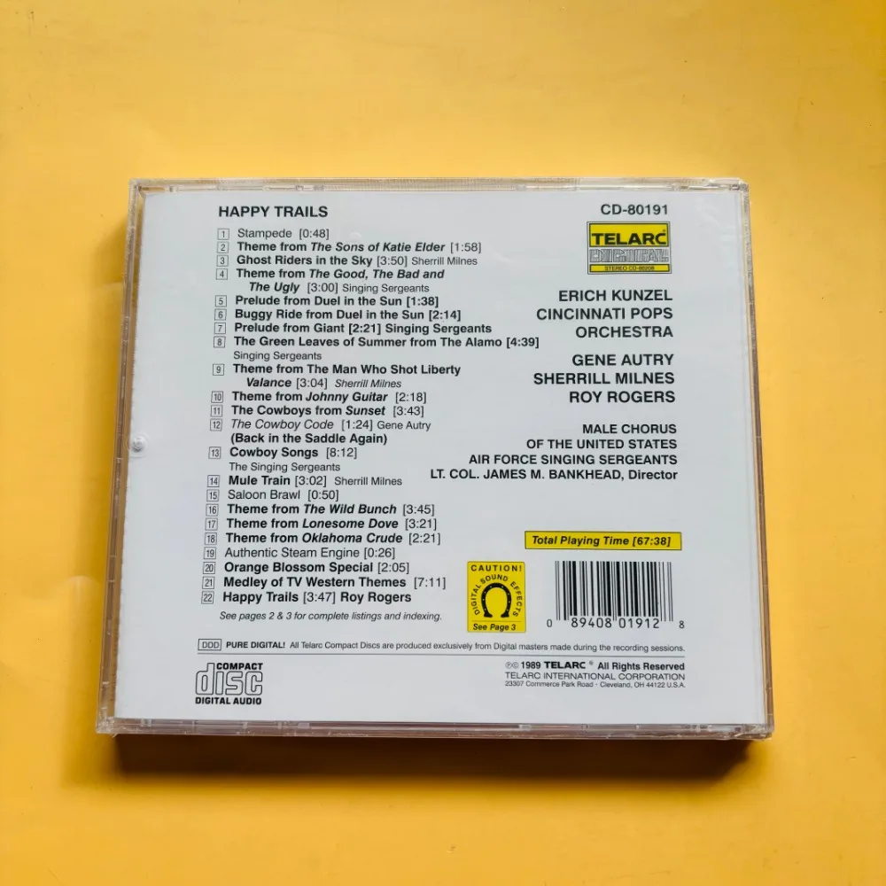 Telarc Happy Trails Round-Up 2 Erich Kunzel Cincinnati Pops Orchestra Western Audiophile Classical CD Brand New Sealed In Stock