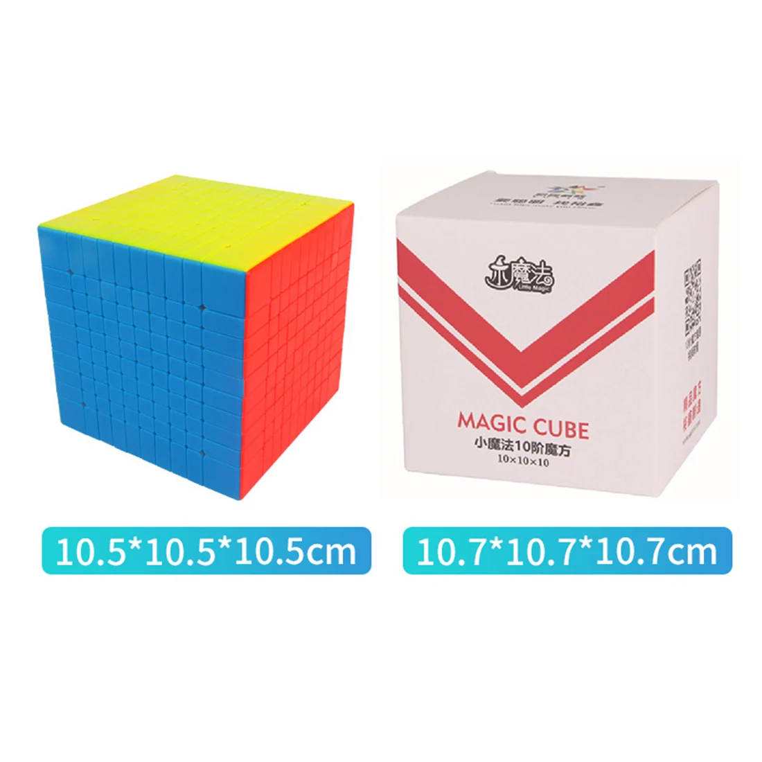 YuXin Little Magic 10X10X10 Xếp Hình Logic Hình Khối 10X10 Stickerless Cao Cấp Xoắn Trí Tuệ Cubo chuyên Nghiệp Giáo Dục Đồ Chơi 10*10