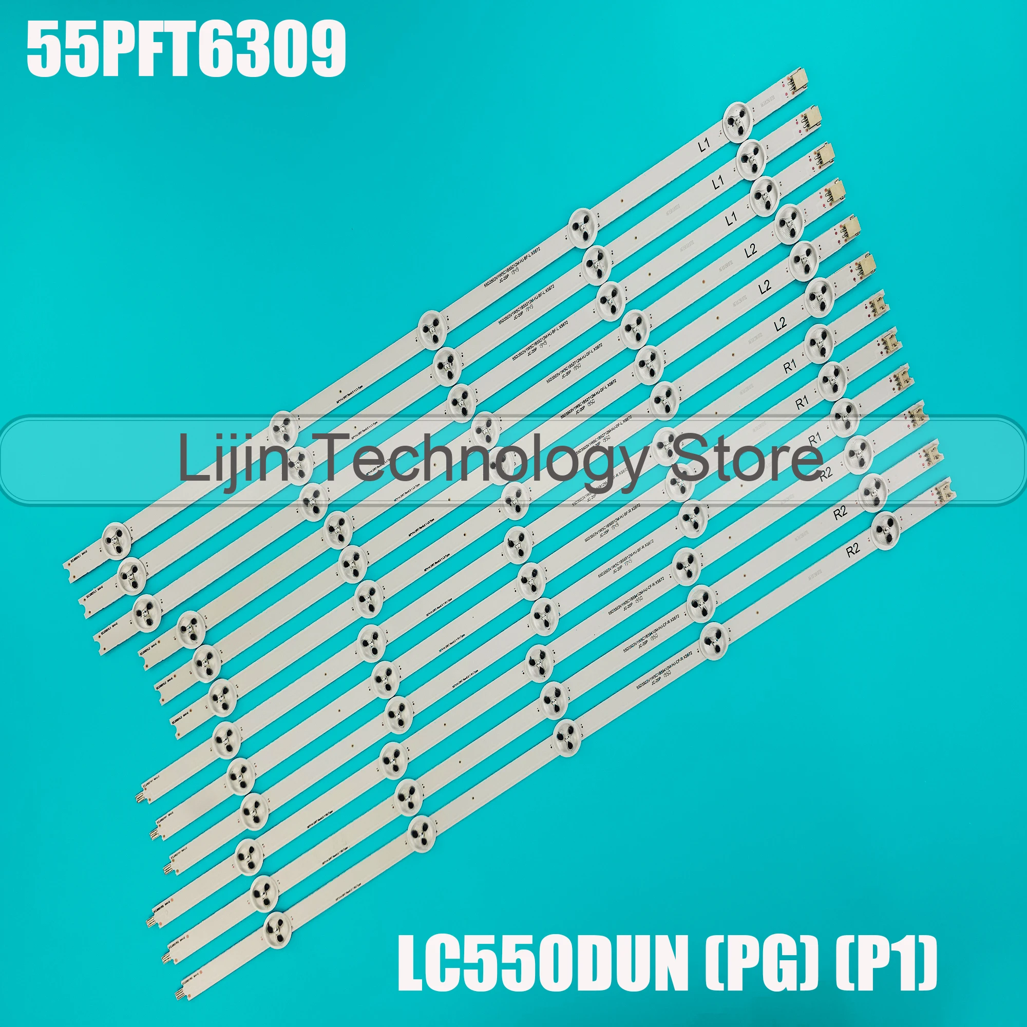 

LED strip for 55"V14 55PFK6309/12 55PFT6309 55E730A 6916L-1447A 1448A 1449A 1450A LC550DUN(PG)(P1) 6916L-1579A 1580A 1581A 1582A