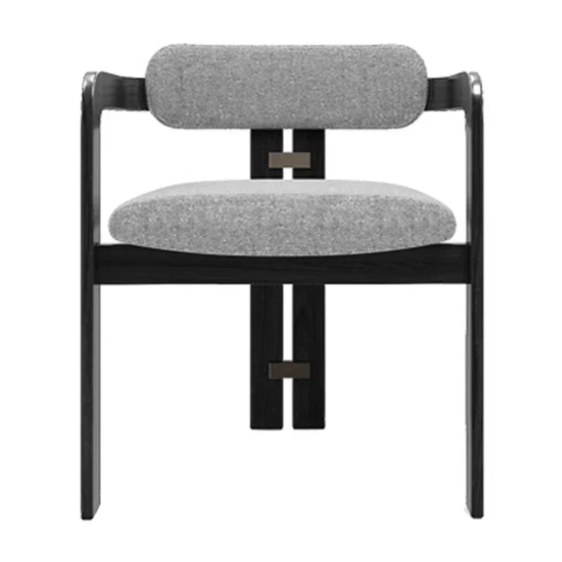 

'Modern Armrest Fabric Dining Chairs For Breakfast Bar Coffee Shops Restaurant Wood Leg Cafe Chairs