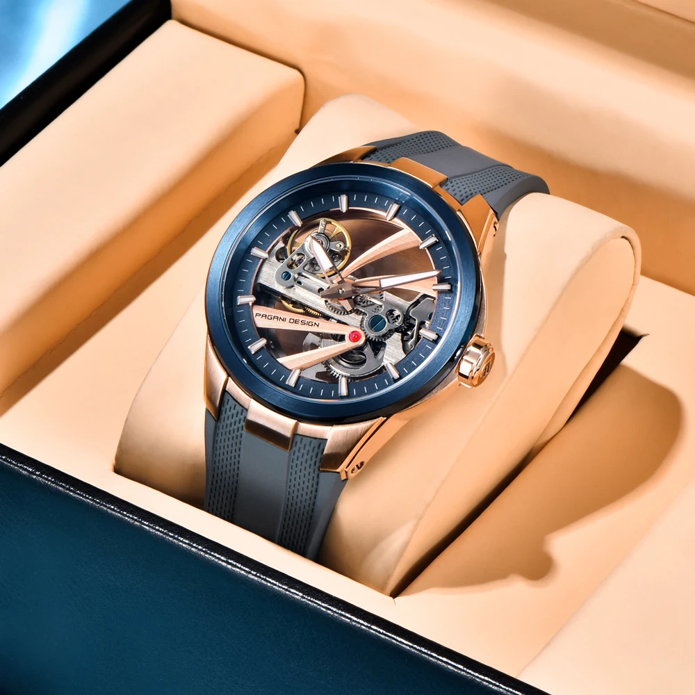 PAGANI DESIGN Hollow Herrenuhren 2026 Luxus Tourbillon Mechanische Automatikuhr Herren AR Saphir Wasserdicht Leuchtende Uhr