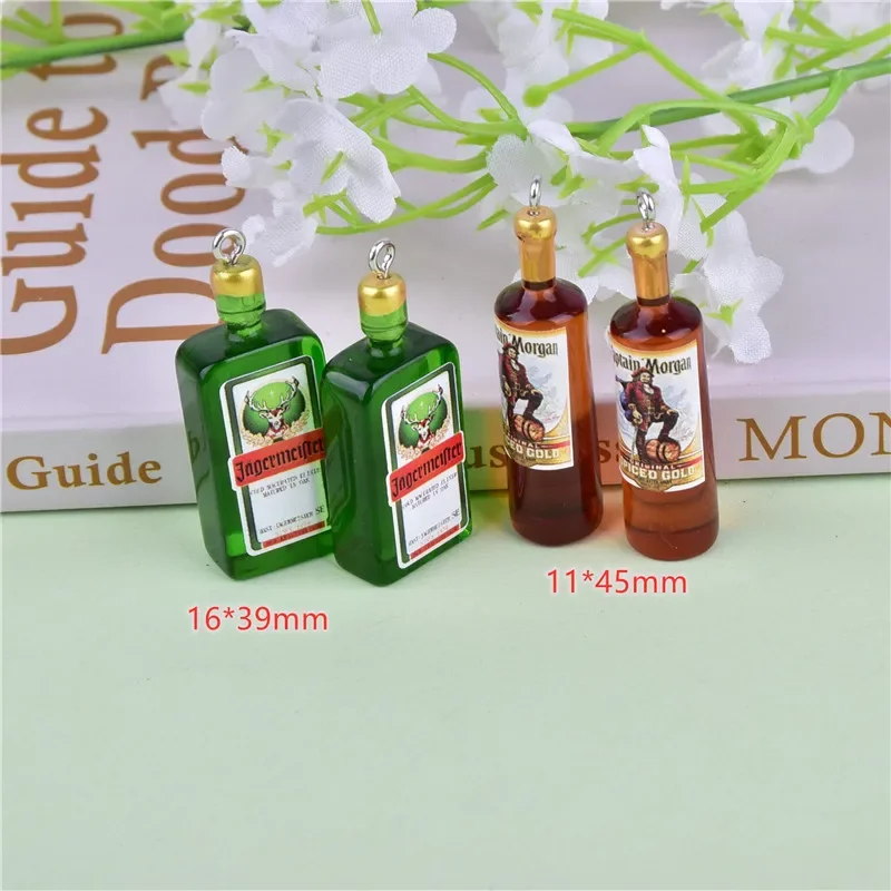 Alcohol Jager Bottle Charms for Earring DIY