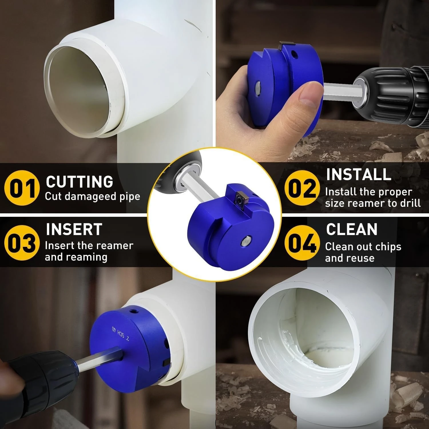 

PVC reamer PVC reamer open pipe size