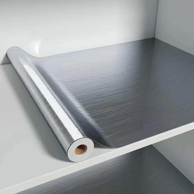 PVC Stainless Brushed Silver Removable Wallpaper Decor Film Vinyl Waterproof Oil-proof House Appliance Kitchen Elevator Sticker PVC Stainless Brushed Silver Removable Wallpaper Decor Film Vinyl Waterproof Oil-proof House Appliance Kitchen Elevator Sticker