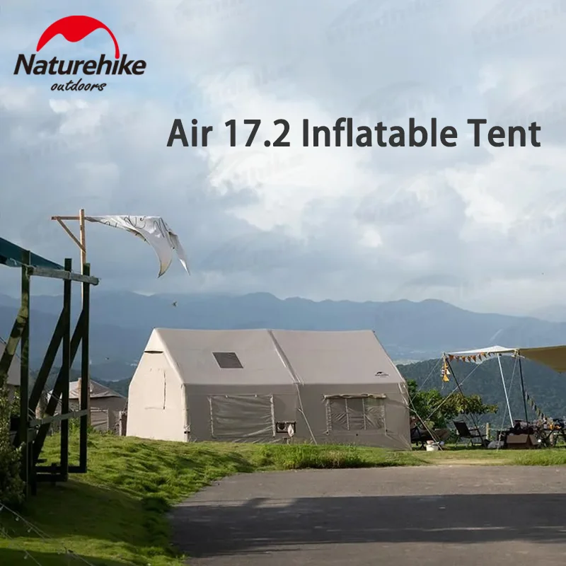 

Naturehike Air 17.2 Camping Inflatable Tent Outdoor Glamping One Room One Hall Tent for 4 People Family Waterproof With Chimney