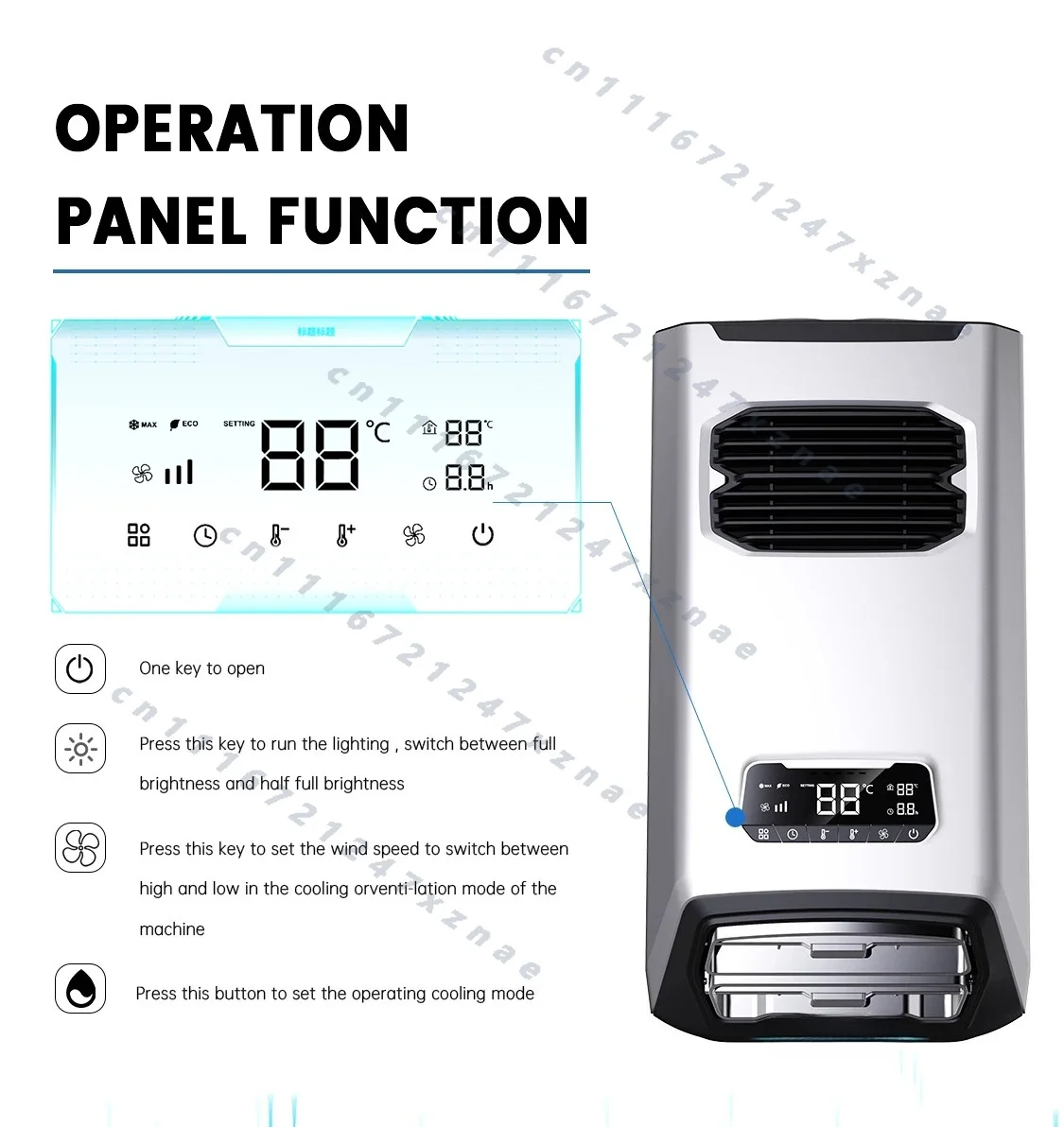 Summer Outdoor Essential Refrigeration Portable Car Air Conditioner AC DC Air Conditioner 220V 110V 48V 24V for Tent Camper