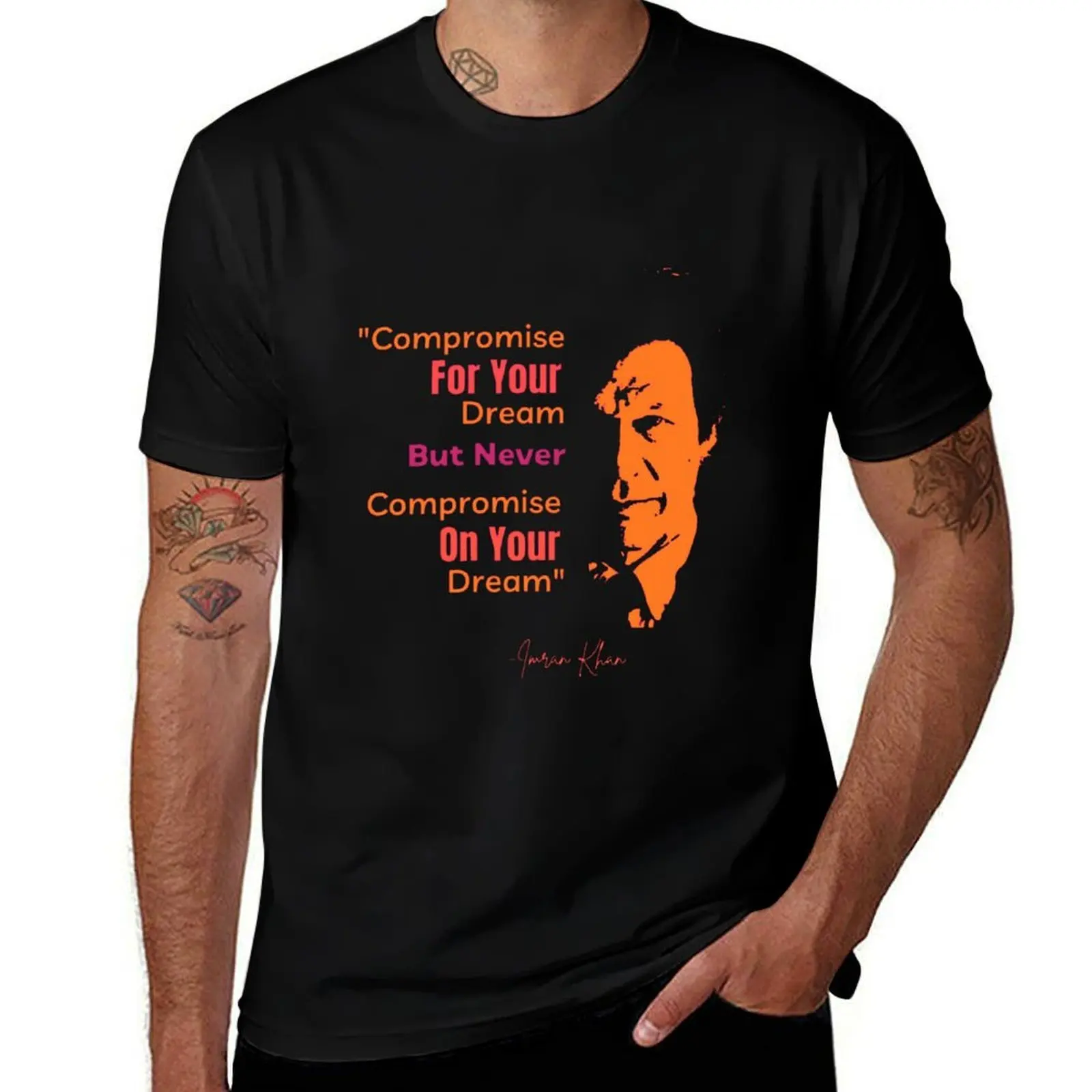 Imran Khan Qoute - Colored Version T-Shirt Industrial Work Tee Shirt T-Shirt
