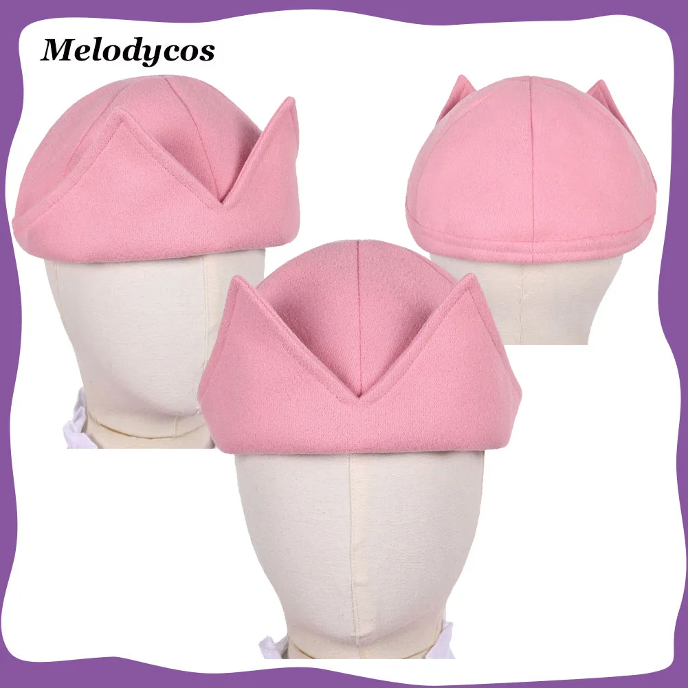 

Детская розовая шляпа для косплея Glinda, маскировка с фильмом Wicked, детская кепка в школьном стиле для девочек, карнавальный костюм на Хэллоуин, аксессуары, подарки