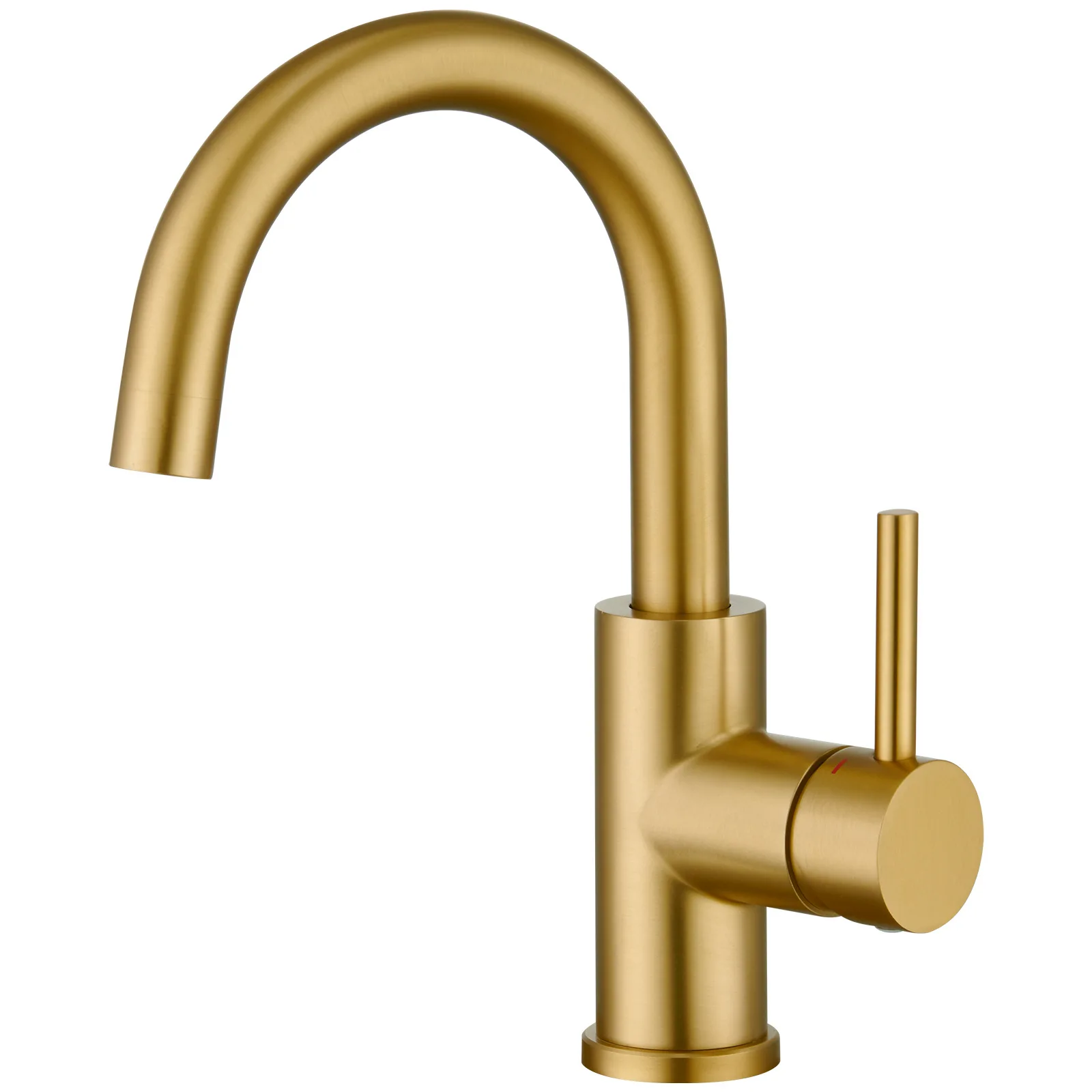 Stainless steel kitchen faucet, gold brushed sink faucet hot and cold faucet, single handle rotating kitchen and bathroom faucet