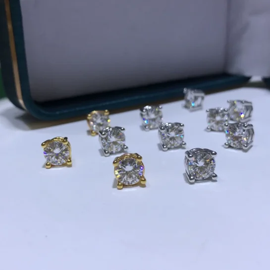 

Подвески из муассанита из 18-каратного золота, подвеска с 4 когтями для женщин, золотой кулон из карата, штамп au750