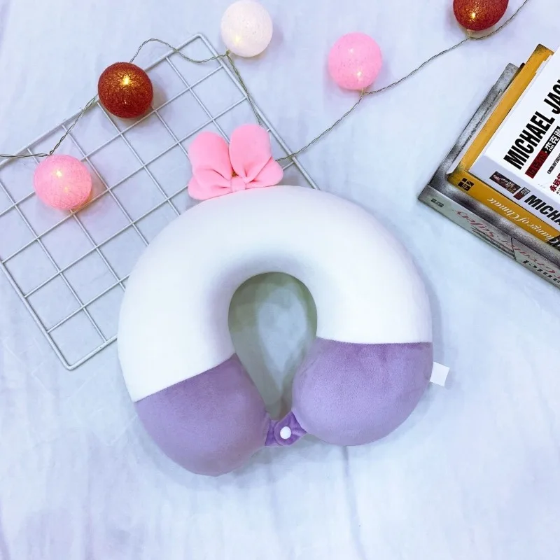 Disney animation Mickey Minnie cartoon memory foam U-shaped pillow portable nap cushion creative travel neck protection pillow