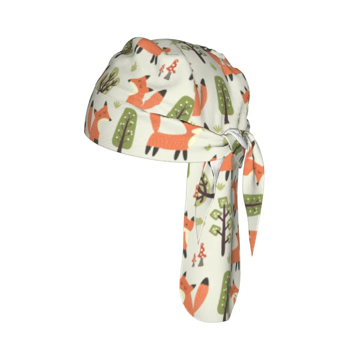 

Быстросохнущая велосипедная кепка, дышащая, влагоотводящая бандана с милым изображением лисенка и лесного дерева, головной убор для бега, походов и езды на велосипеде на открытом воздухе