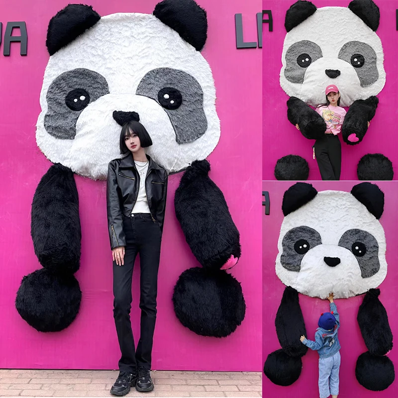 

Layout of check-in points for giant panda hugging walls, popular photo taking areas, decoration of check-in points, shopping mal