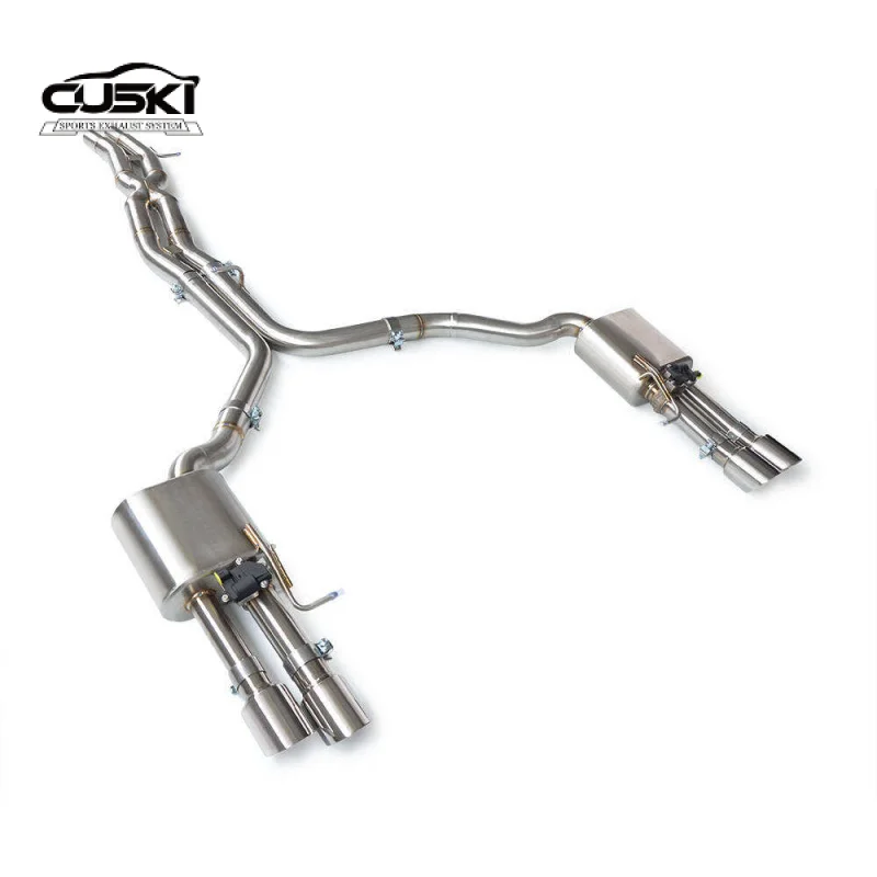 

Настраиваемая выхлопная выхлопная труба Catback, подходит для Audi RS4 4.2 B8 2010-2015, высокопроизводительная автомобильная выхлопная система