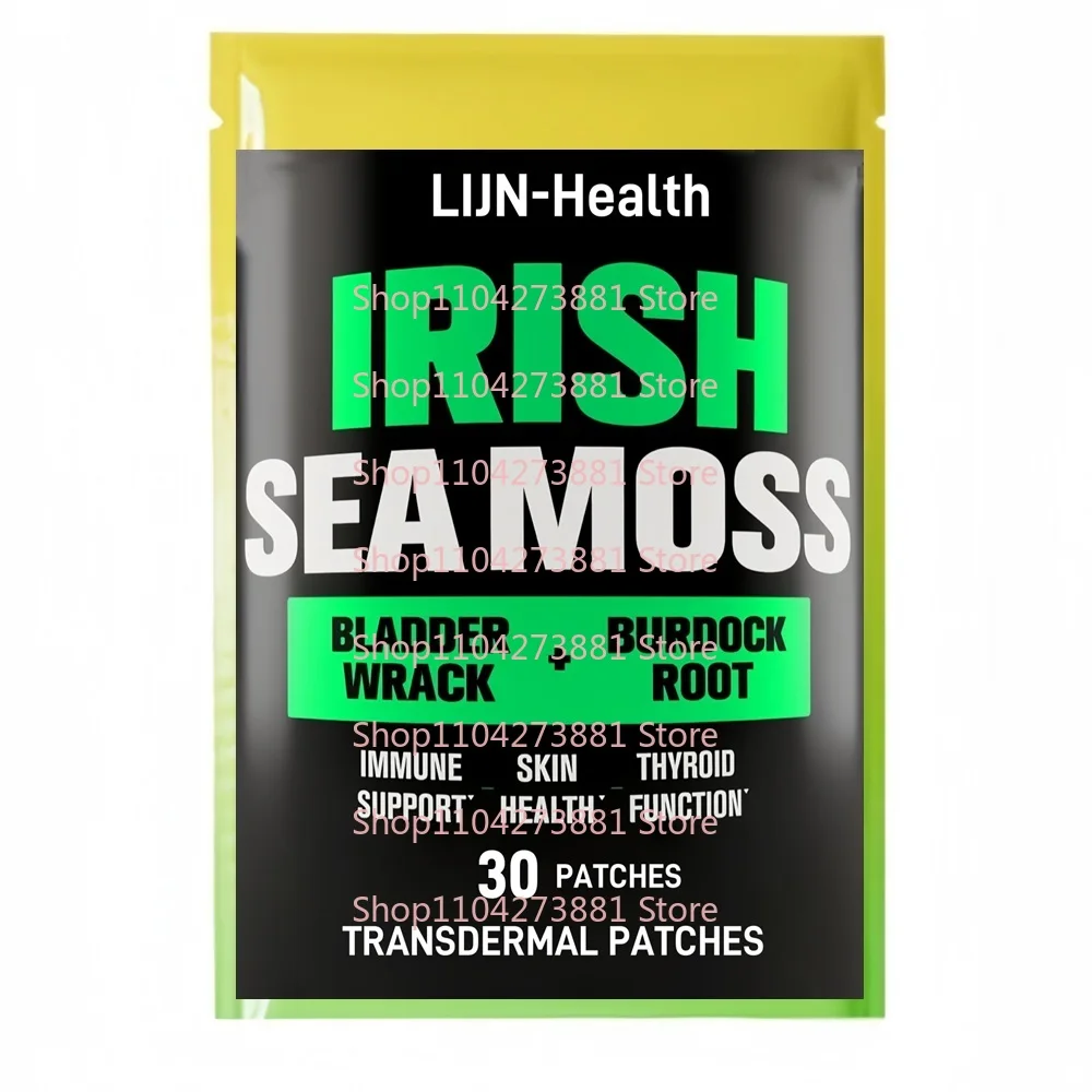 

30 Patches Irish Sea Moss Transdermal Patches With Burdock Root and Bladderwrack for Immune Support, Joint and Gut Health