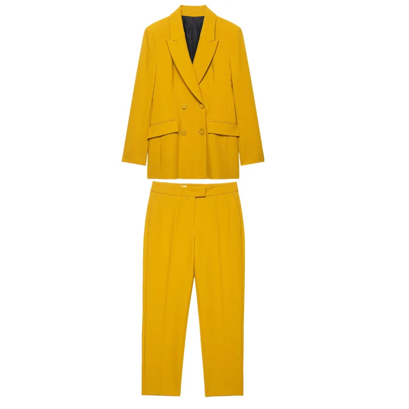 

Jenny&Dave 2026 Spring Britain Fashion ELegant Minimalist Woman Clothes Vintage Blazers Pant Sets New Two Piece Set Women's Suit