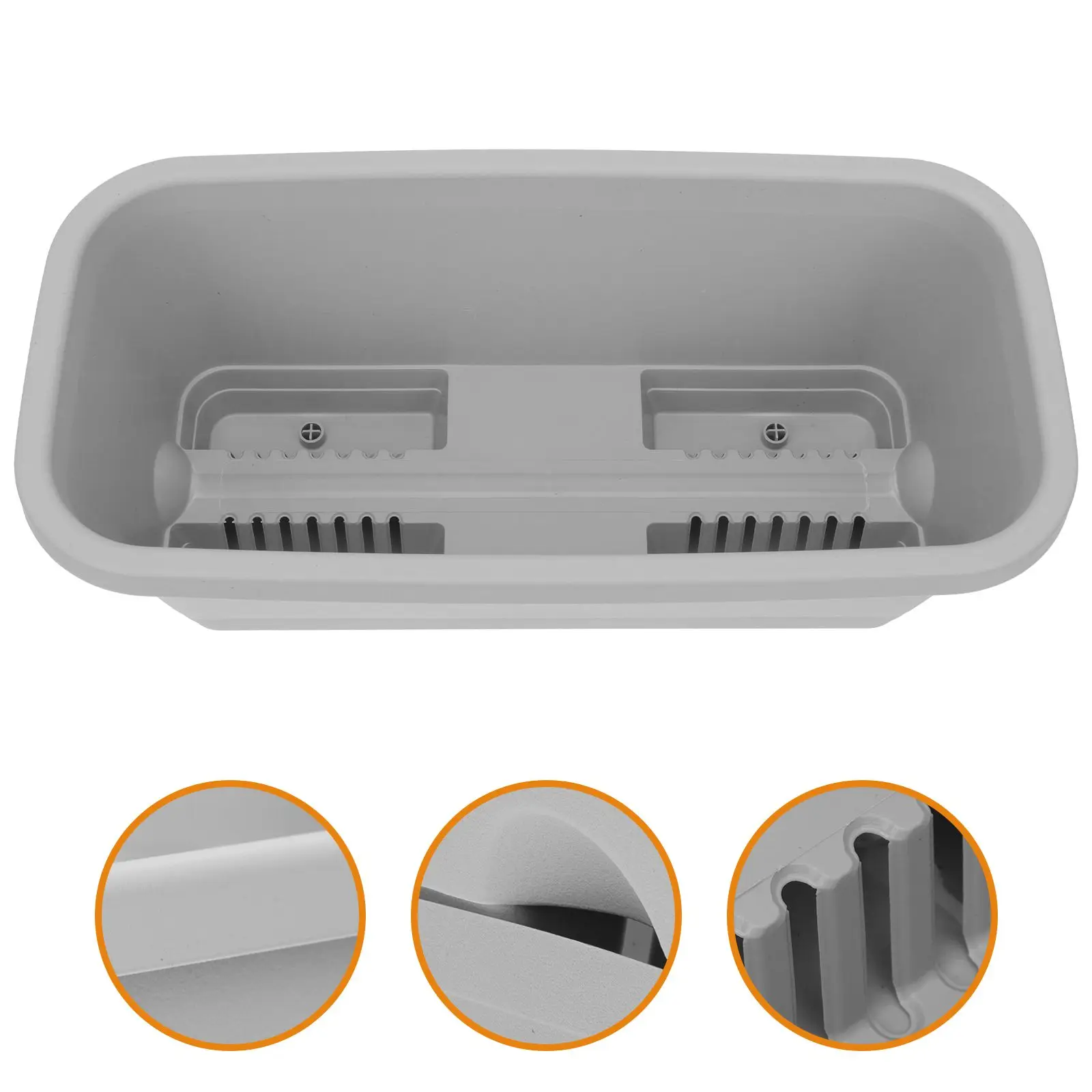 Long Rectangular Flower Pot Large Square Garden Box Plastic Plantting Pots Vegetable Growing Balcony Succulents Home Decor