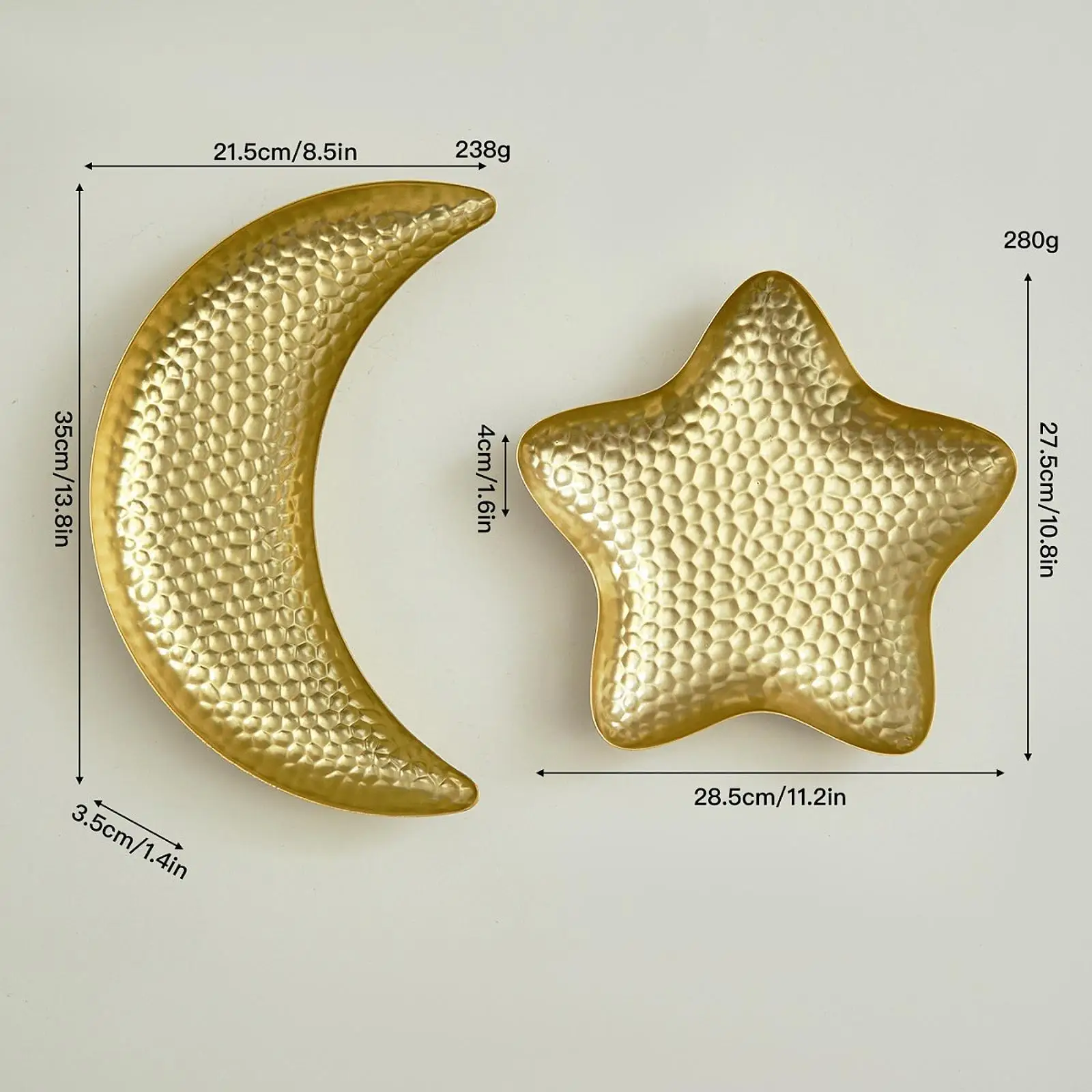 طبق حلوى هدية القمر والنجمة، صينية عيد مبارك لتناول الطعام في مطبخ الزفاف